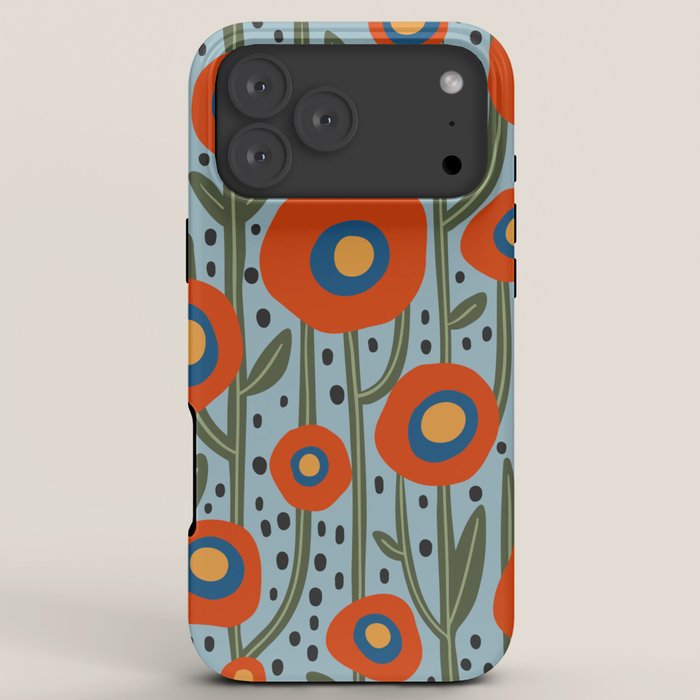 Flower Market Amsterdam, Modern Retro Flower Print iPhone Case Gallery Image 8