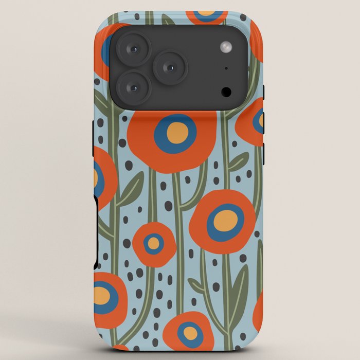 Flower Market Amsterdam, Modern Retro Flower Print iPhone Case Gallery Image 7