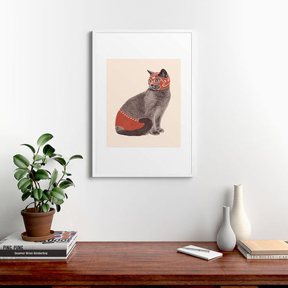 Cat Wrestler Framed Art Print Gallery Image 27