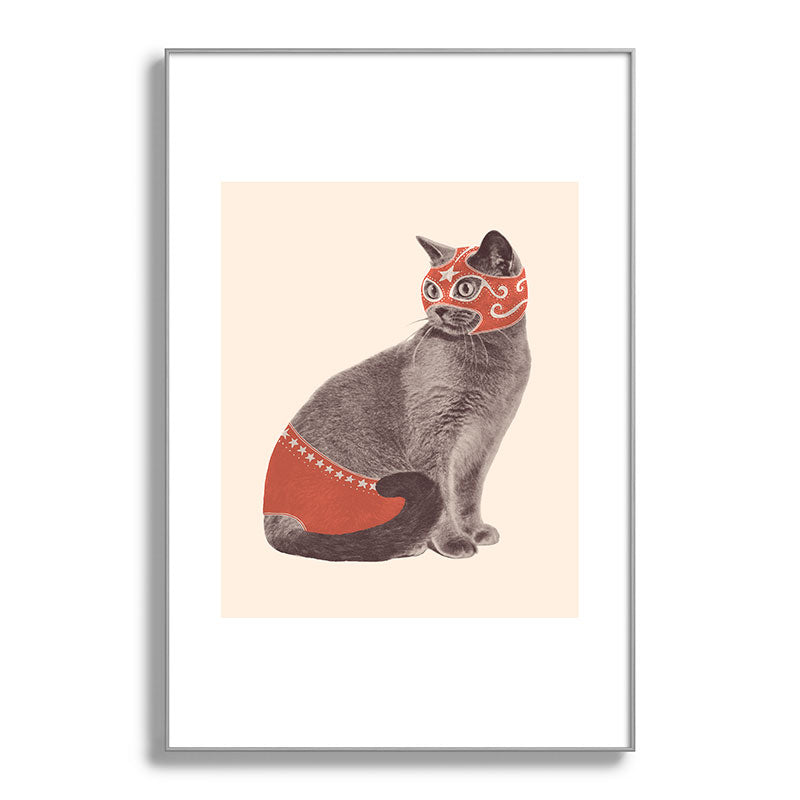 Cat Wrestler Framed Art Print Gallery Image 100