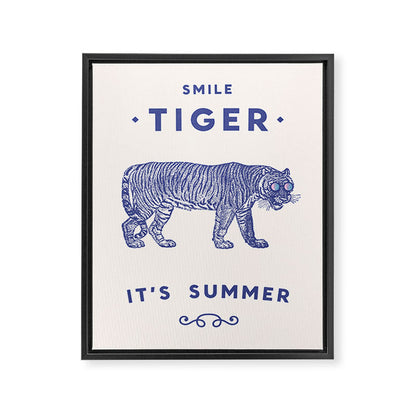 Smile Tiger, it's Summer Framed Canvas Print Gallery Image 5