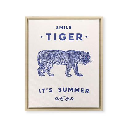 Smile Tiger, it's Summer Framed Canvas Print Gallery Image 14