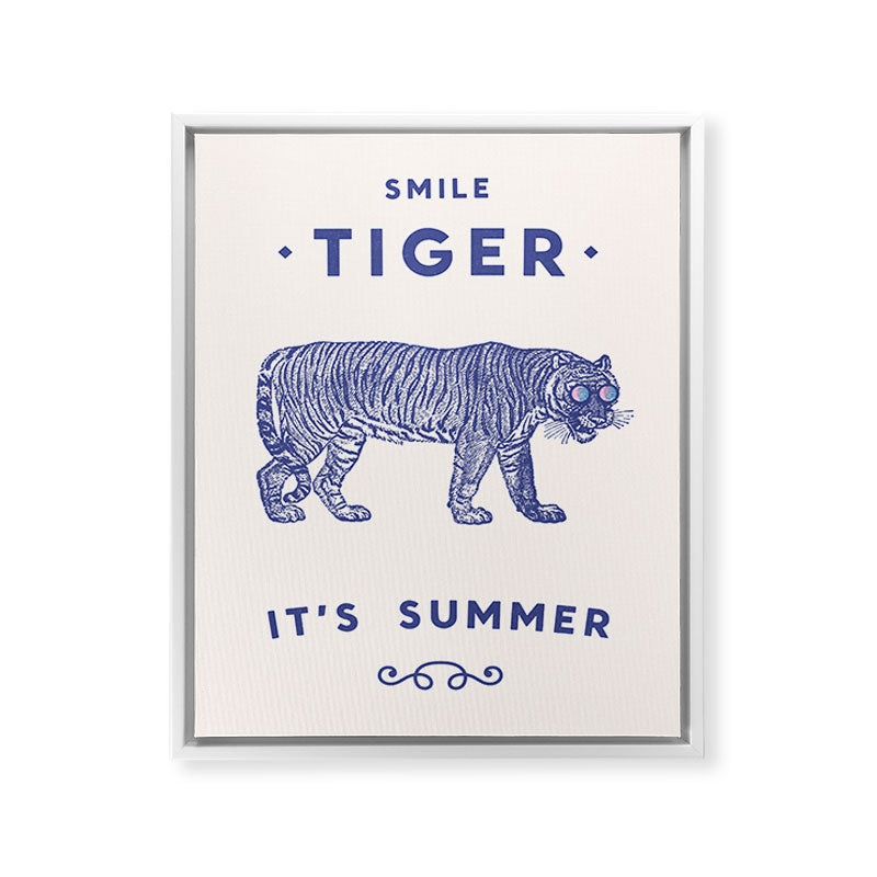 Smile Tiger, it's Summer Framed Canvas Print Gallery Image 20