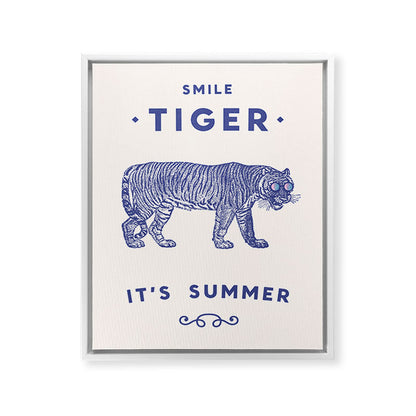 Smile Tiger, it's Summer Framed Canvas Print Gallery Image 19
