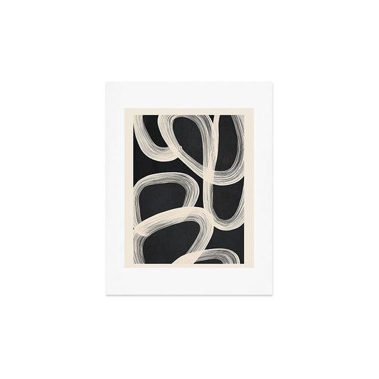 Black and White Abstract Line Art 2 Art Print Gallery Image 2