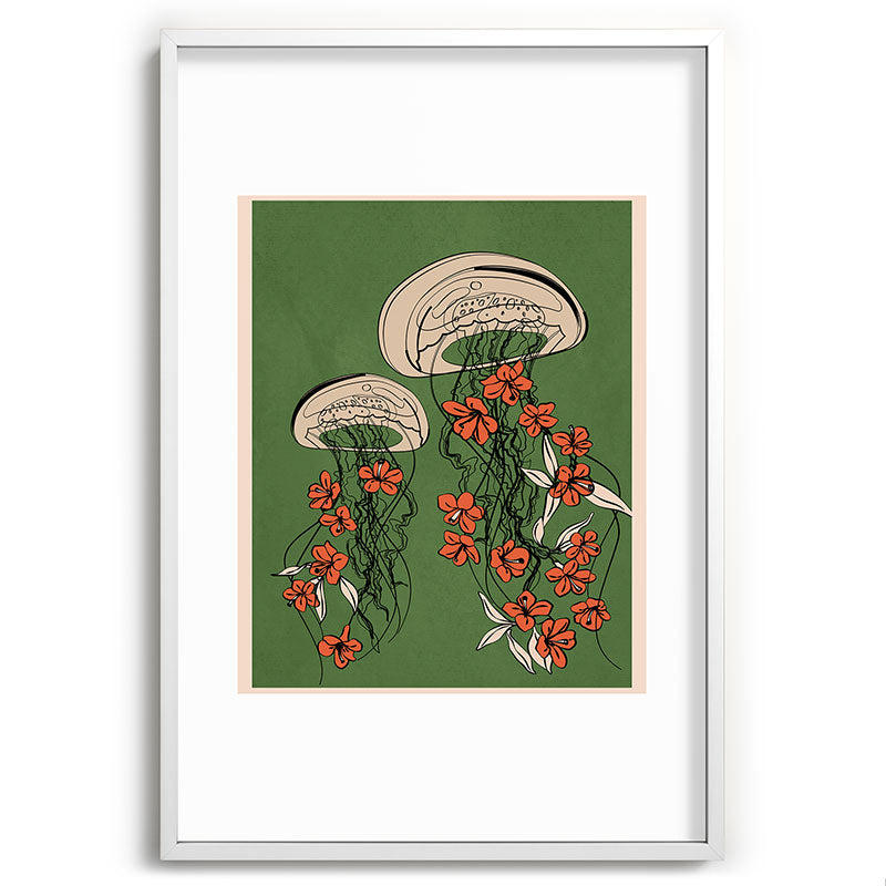 Floral Jellyfishes 2 Framed Art Print Gallery Image 80