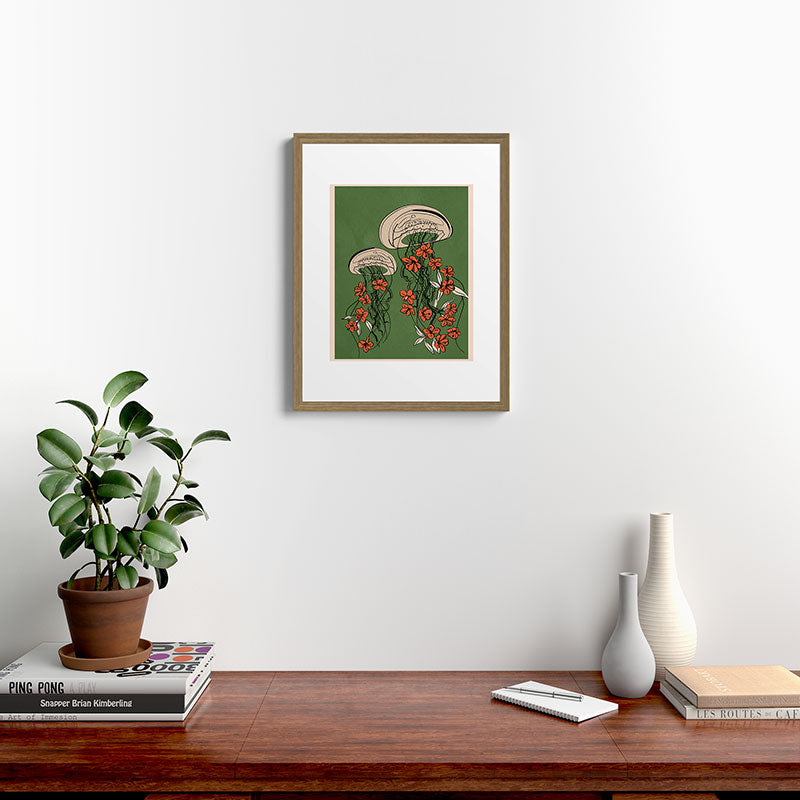 Floral Jellyfishes 2 Framed Art Print Gallery Image 12