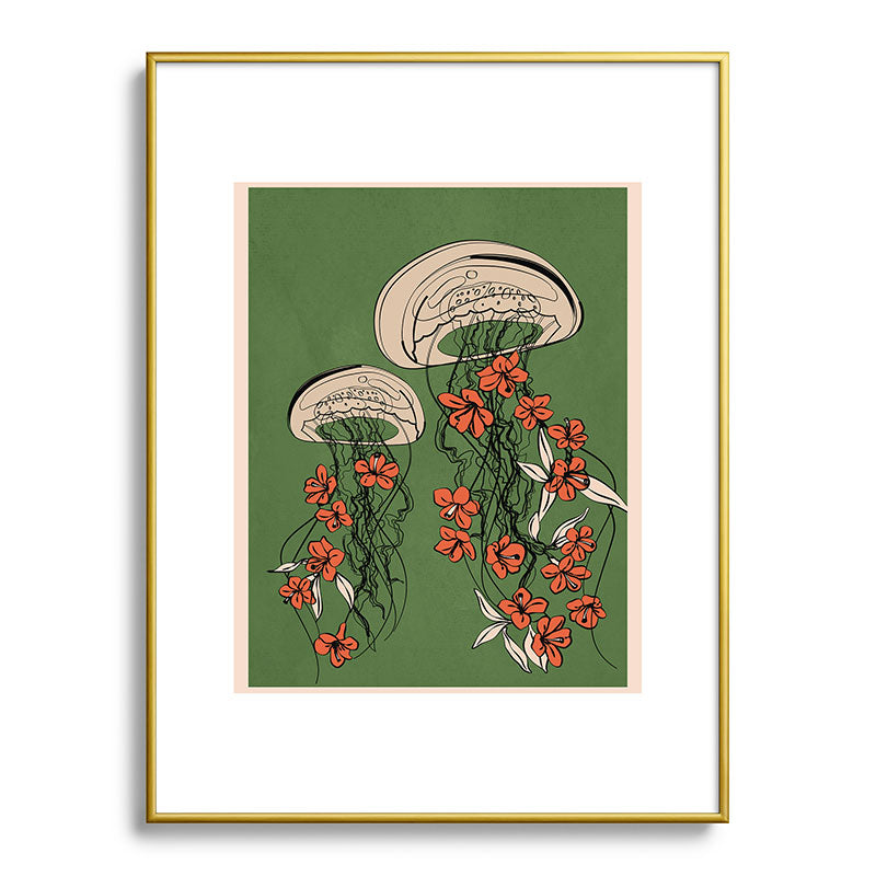 Floral Jellyfishes 2 Framed Art Print Gallery Image 91