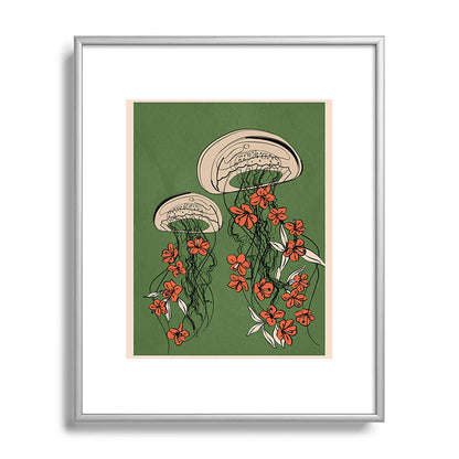 Floral Jellyfishes 2 Framed Art Print Gallery Image 96