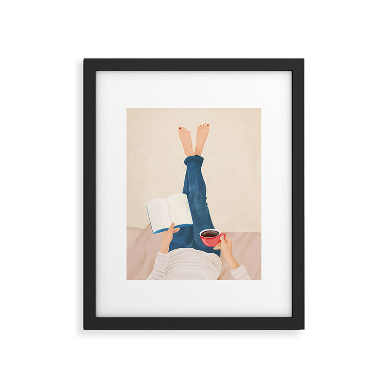 Morning Read Framed Art Print Gallery Image 5