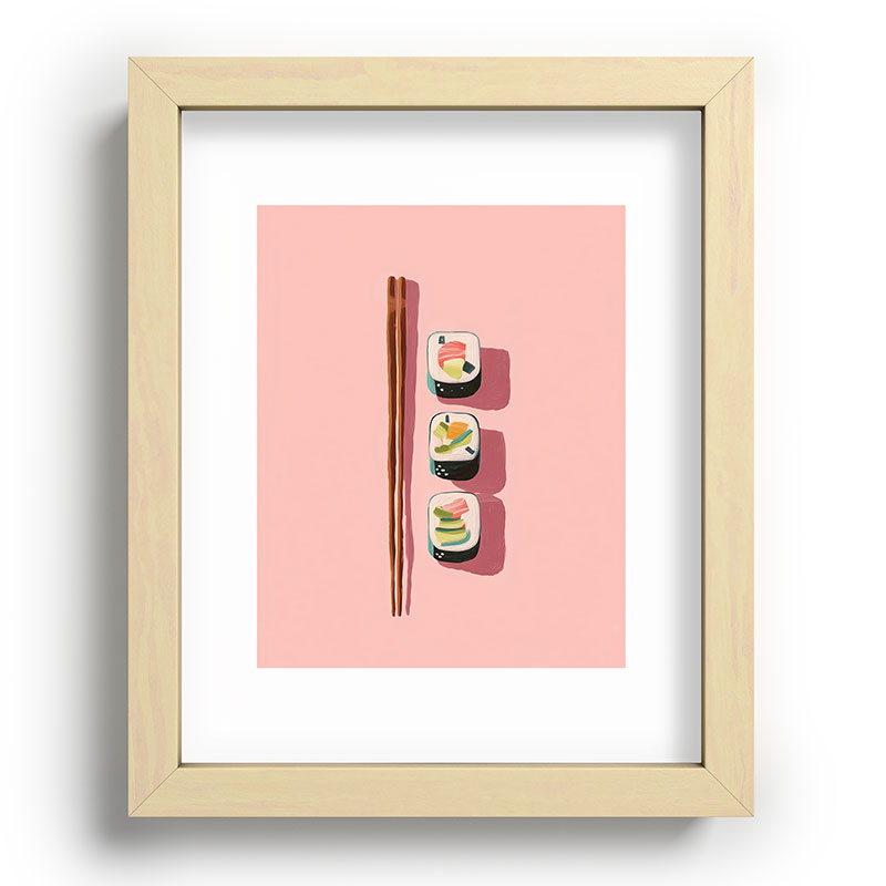 Pink Sushi Rhythm Framed Art Print Gallery Image 70