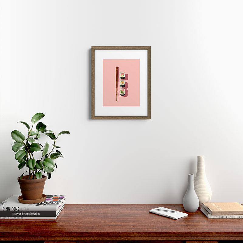 Pink Sushi Rhythm Framed Art Print Gallery Image 11