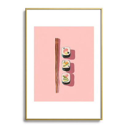Pink Sushi Rhythm Framed Art Print Gallery Image 90