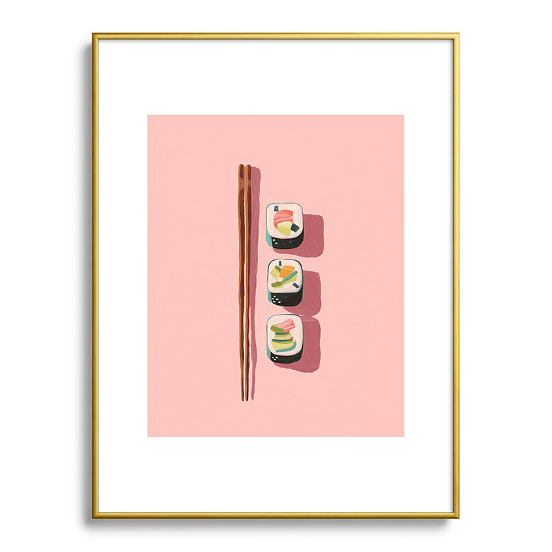Pink Sushi Rhythm Framed Art Print Gallery Image 92