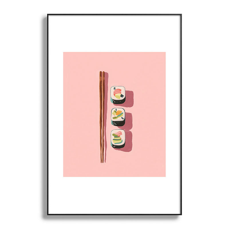 Pink Sushi Rhythm Framed Art Print Gallery Image 87