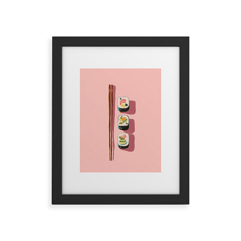 Pink Sushi Rhythm Framed Art Print Gallery Image 29