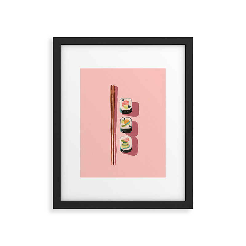 Pink Sushi Rhythm Framed Art Print Gallery Image 5