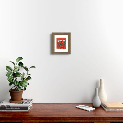 Terracotta Folk Blooms Framed Art Print Gallery Image 36