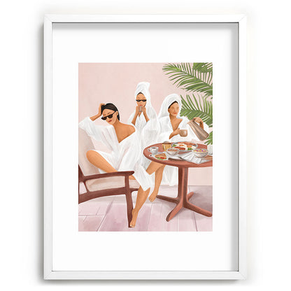 Weekend morning with friends Framed Art Print Gallery Image 79