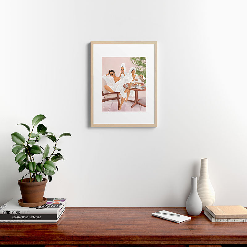 Weekend morning with friends Framed Art Print Gallery Image 19