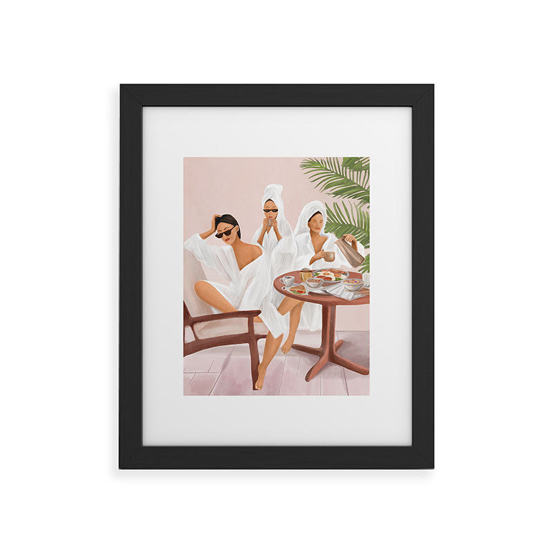 Weekend morning with friends Framed Art Print Gallery Image 34