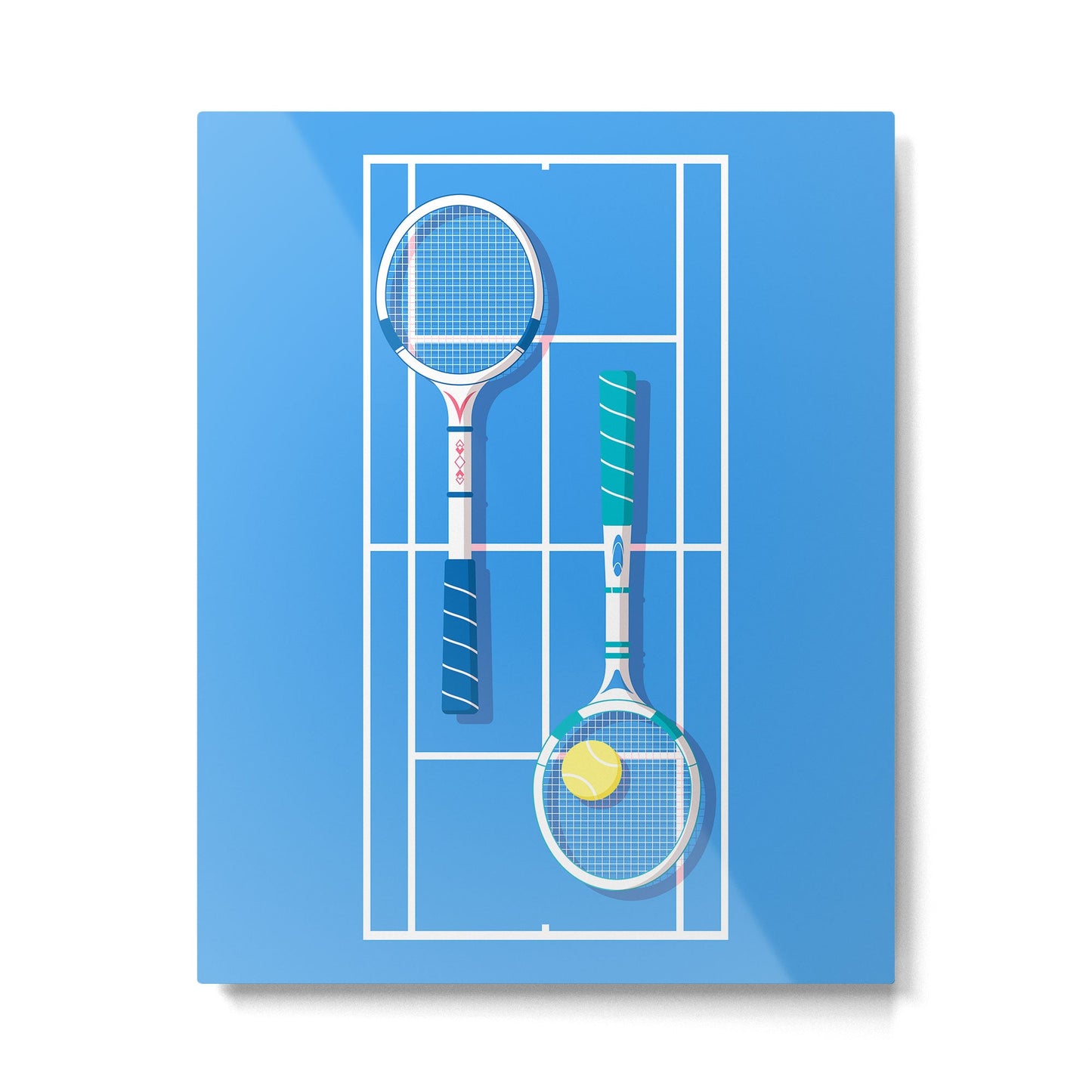 Tennis Retro Metal Print Gallery Image 4