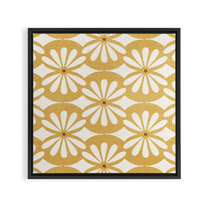 Solstice Boho Geometric Goldenrod Framed Canvas Print Gallery Image 9