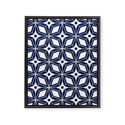 Starburst - Navy Framed Canvas Print Gallery Image 1