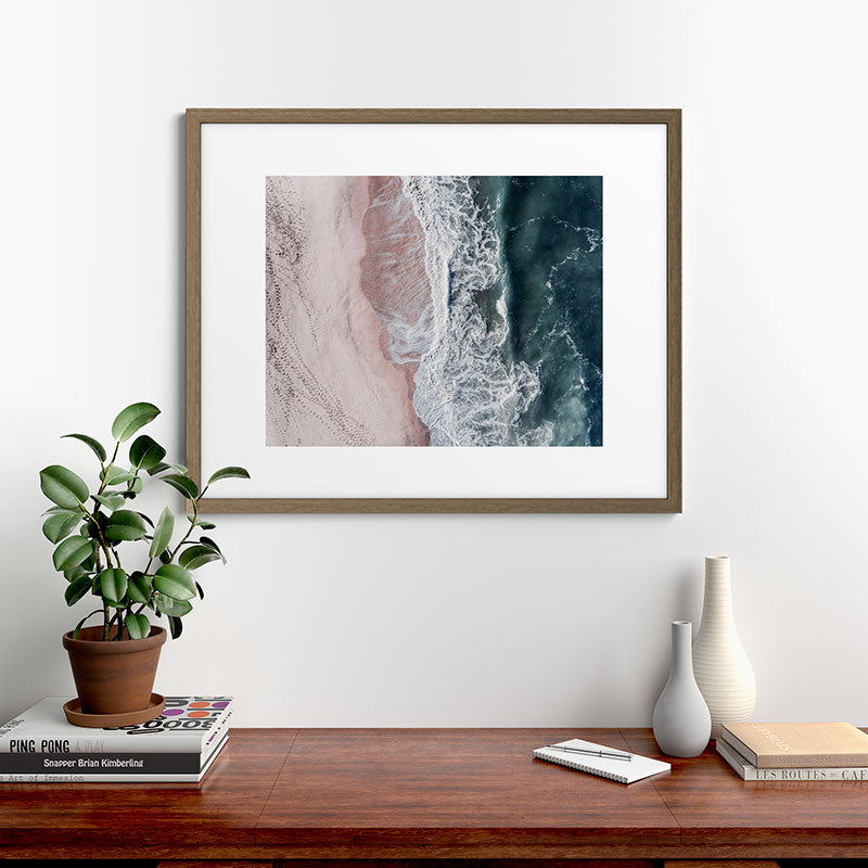 Crashing waves - Aerial Beach Ocean Sea Photography by Ingrid Beddoes Framed Art Print Gallery Image 42