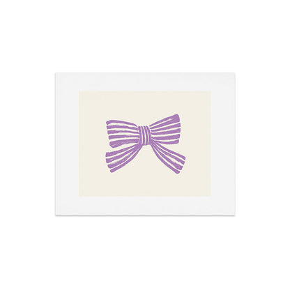 Violet Stripe Bow Ribbon Art Print Gallery Image 5