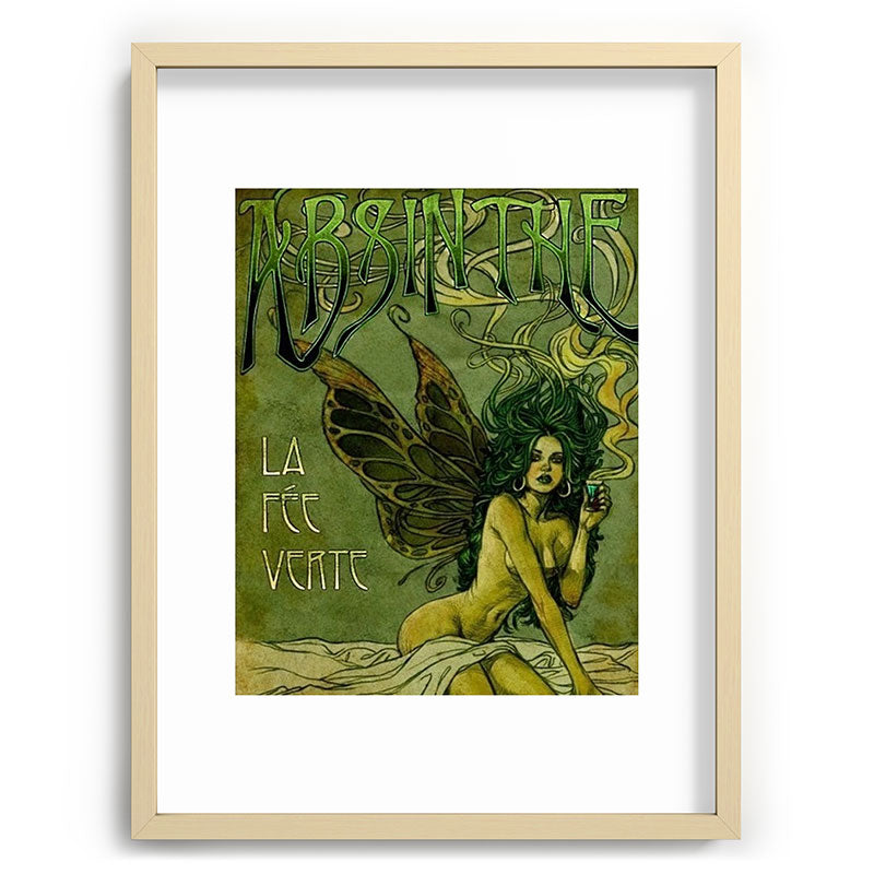 Vintage Parisian Green Fairy Absinthe Alcoholic Aperitif Advertisement Poster Framed Art Print Gallery Image 100