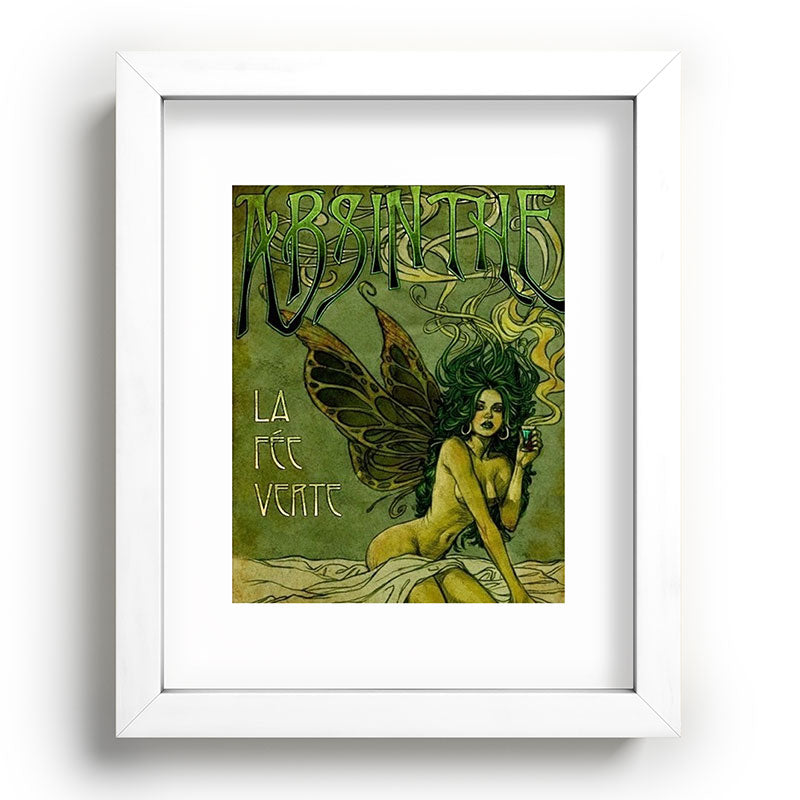 Vintage Parisian Green Fairy Absinthe Alcoholic Aperitif Advertisement Poster Framed Art Print Gallery Image 104