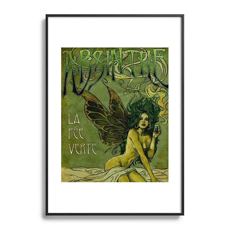 Vintage Parisian Green Fairy Absinthe Alcoholic Aperitif Advertisement Poster Framed Art Print Gallery Image 113