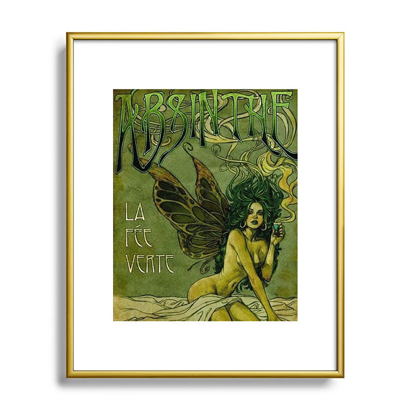 Vintage Parisian Green Fairy Absinthe Alcoholic Aperitif Advertisement Poster Framed Art Print Gallery Image 121