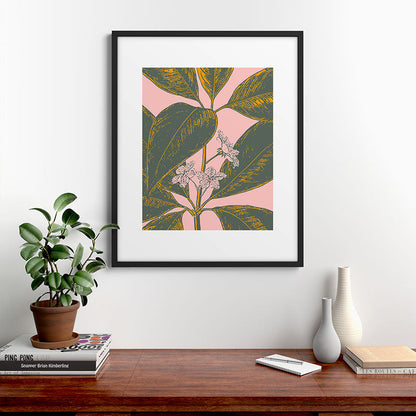 Modern Botanical Banana Leaf Framed Art Print Gallery Image 9