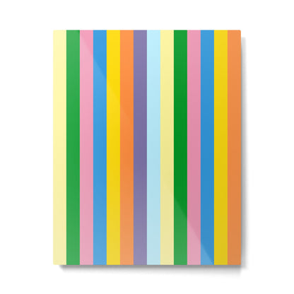 Fun Stripes Colorful Vertical Pattern Metal Print Gallery Image 1