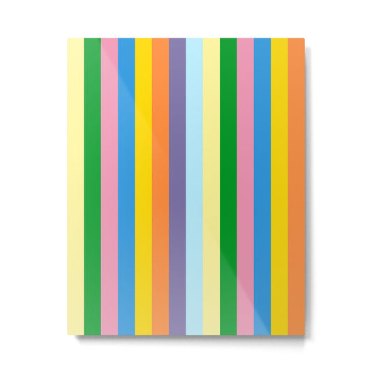 Fun Stripes Colorful Vertical Pattern Metal Print Gallery Image 1