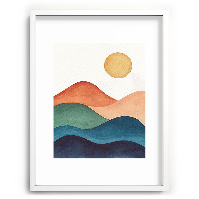 Colorful Abstract Mountains Framed Art Print Gallery Image 108