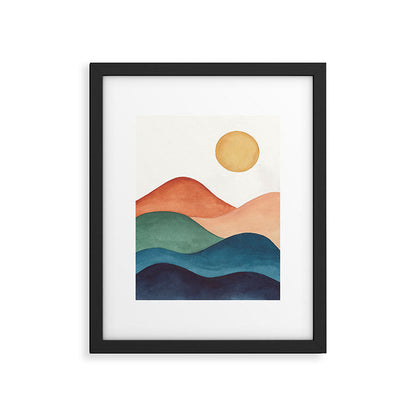 Colorful Abstract Mountains Framed Art Print Gallery Image 3