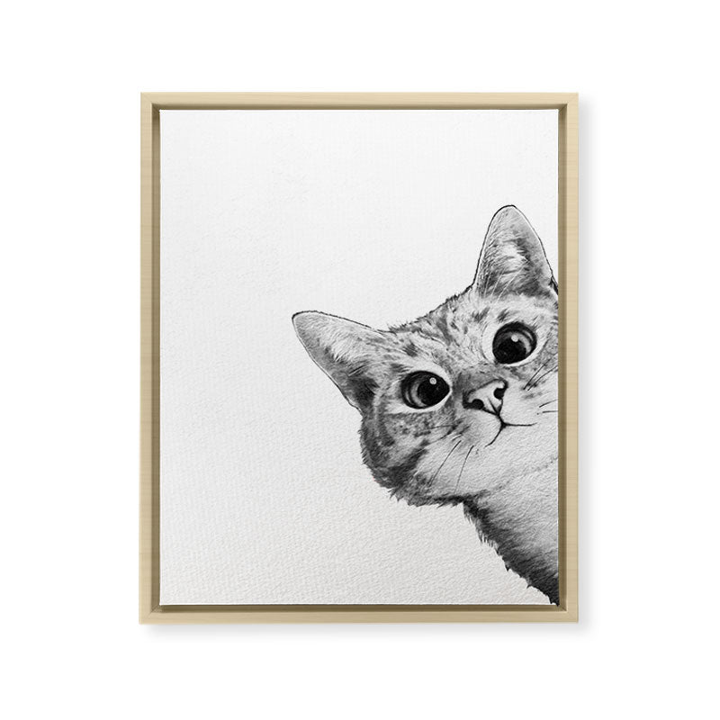 sneaky cat Framed Canvas Print Gallery Image 26