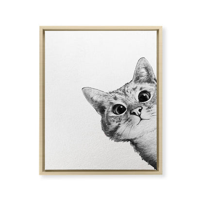 sneaky cat Framed Canvas Print Gallery Image 26