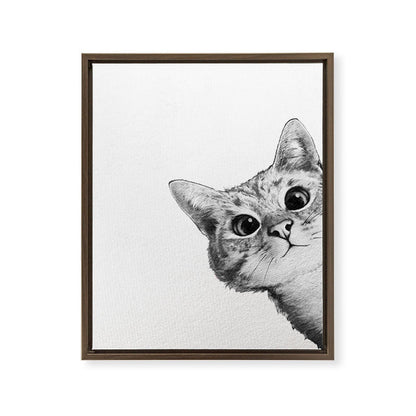 sneaky cat Framed Canvas Print Gallery Image 16