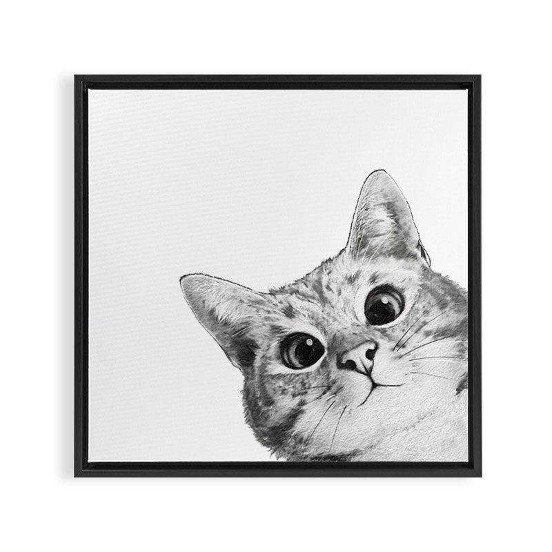 sneaky cat Framed Canvas Print Gallery Image 6