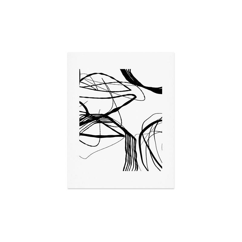 Flowing Ink Dynamics Black And White Art Print Gallery Image 3