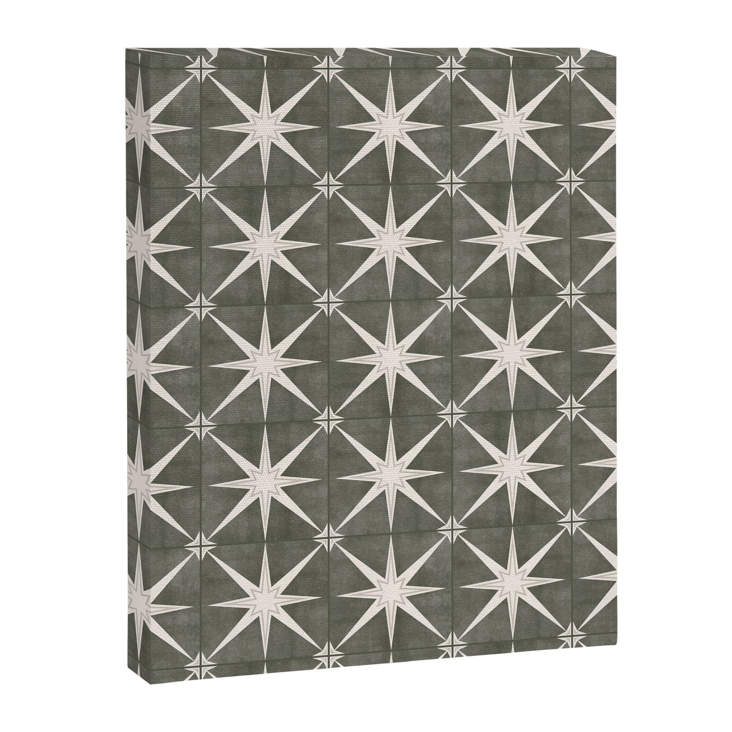 arlo star tile - olive Canvas Print Gallery Image 5