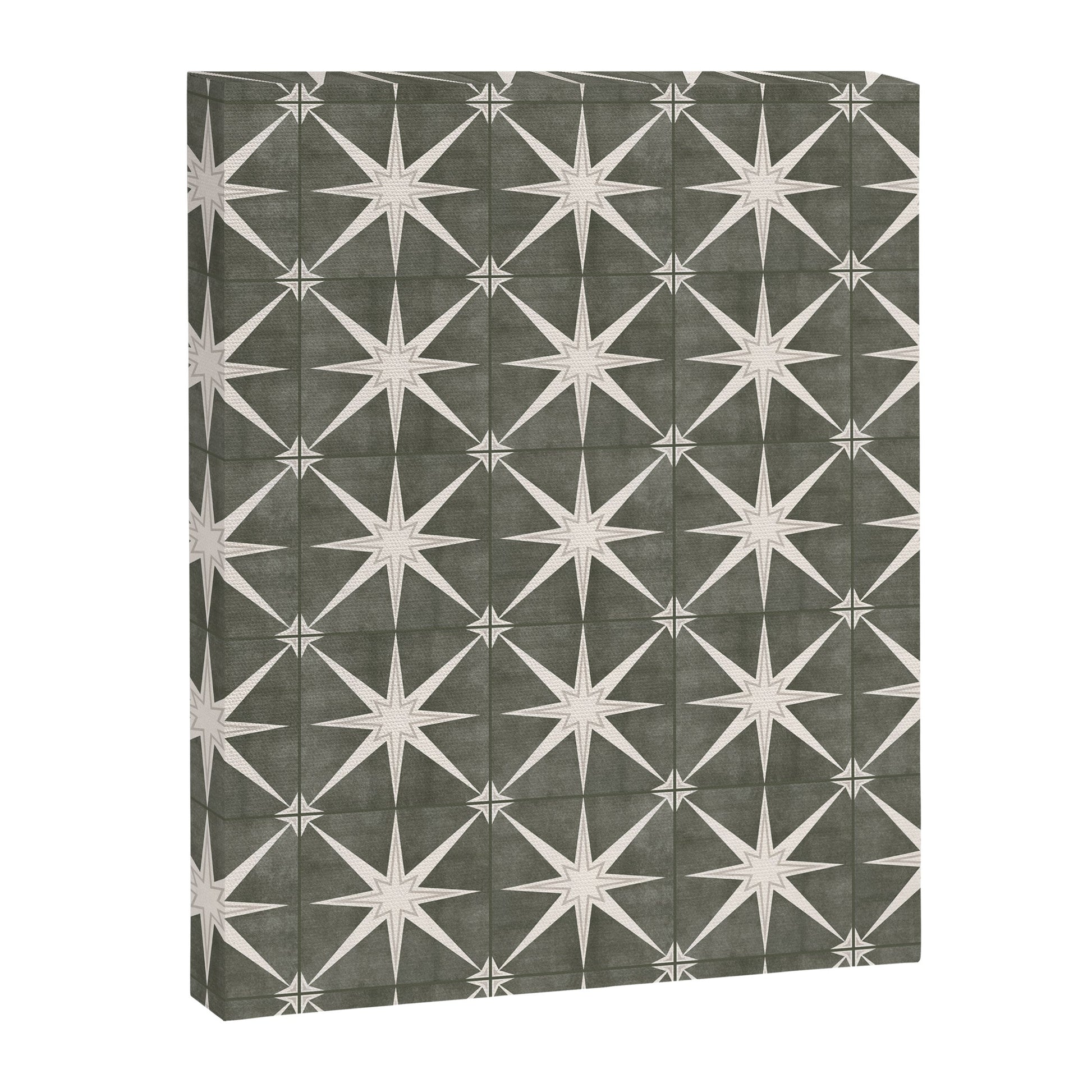 arlo star tile - olive Canvas Print Gallery Image 8