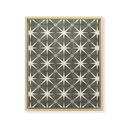 arlo star tile - olive Framed Canvas Print Gallery Image 25