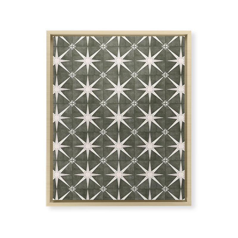 arlo star tile - olive Framed Canvas Print Gallery Image 26