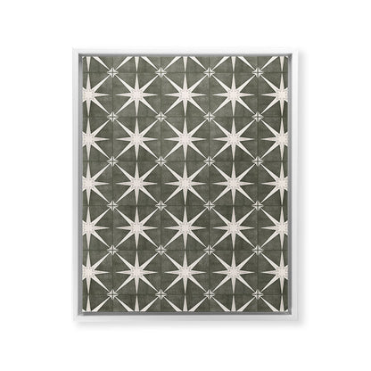 arlo star tile - olive Framed Canvas Print Gallery Image 35