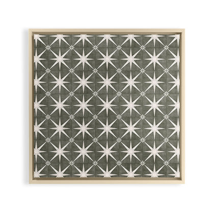 arlo star tile - olive Framed Canvas Print Gallery Image 27